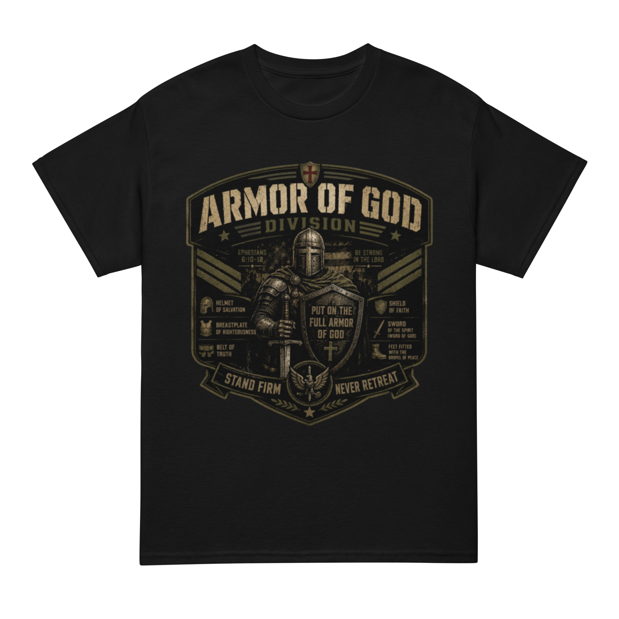 A military-inspired Armor of God T-Shirt